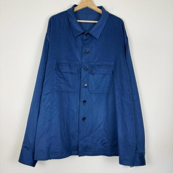 NWT Ermenegildo Zegna Blue 100% Cashmere Overshirt Jacket Made In Italy $2895 - Picture 5 of 13